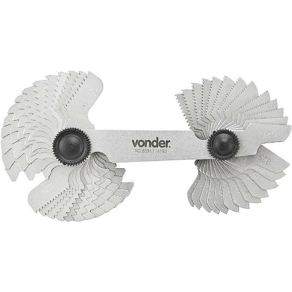 Calibre/pente de rosca com 52 lâminas 0,25mm - 6mm CR 052 VONDER