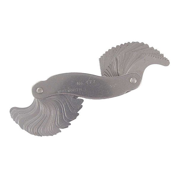 Calibre/pente de rosca com 54 lâminas 3.1/2" - 60 fios por polegada 0,25mm - 6,0mm 477 61922 STARRETT