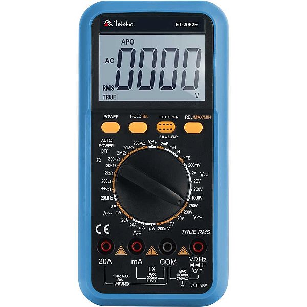 Multímetro digital 750 - 1.000V CAT III ET-2082E MINIPA