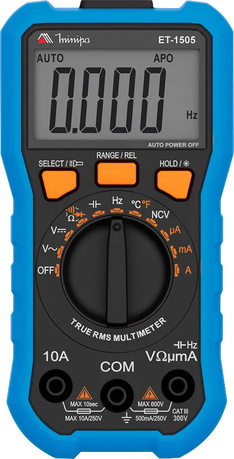 Multímetro digital CAT III 300V ET-1505 MINIPA