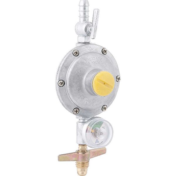 Regulador de gás parafusado com manômetro sem mangueira 506/01 ALIANÇA