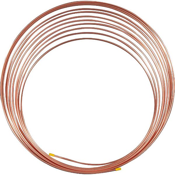 Tubo de cobre flexível 3/16" - 4,76mm rolo COBRESUL