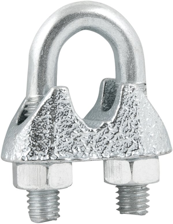 Clips para cabo de aço 1/4" - 6,35mm pacote com 15 peças VONDER