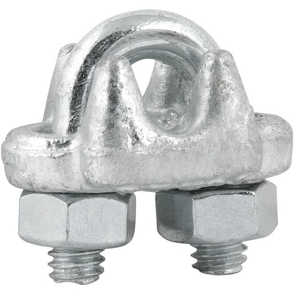 Clips para cabo de aço 1/4" - 6,35mm pesado encartelado VONDER PLUS