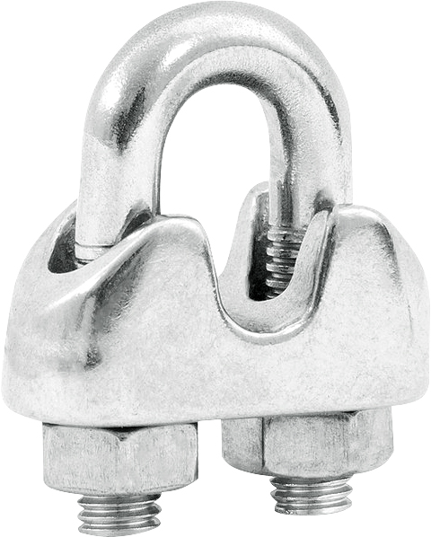 Clips para cabo de aço 1/8" - 3,18mm em aço inox VONDER