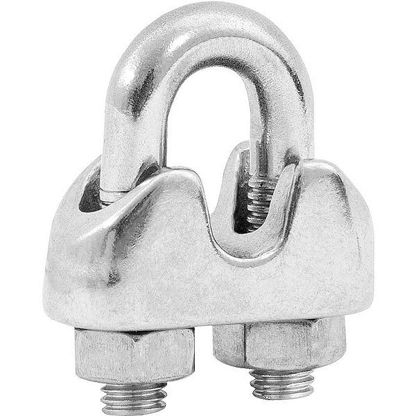 Clips para cabo de aço 3/16" - 4,76mm em aço inox VONDER