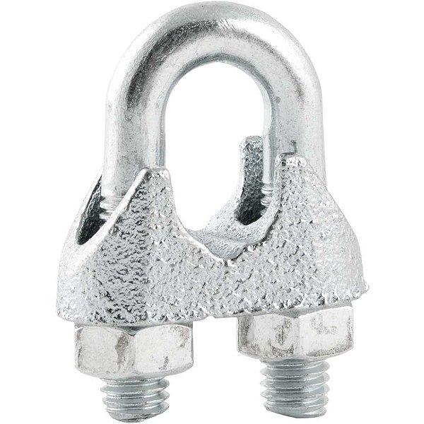 Clips para cabo de aço 3/8" - 9,53mm pacote com 5 peças VONDER