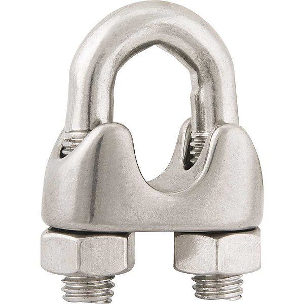 Clips para cabo de aço 5/16" - 7,94mm em aço inox VONDER