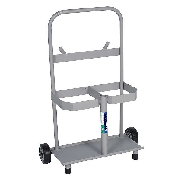 Carrinho para transporte de cilindro de oxigênio e acetileno para 2 cilindros P TM-22 MARCON