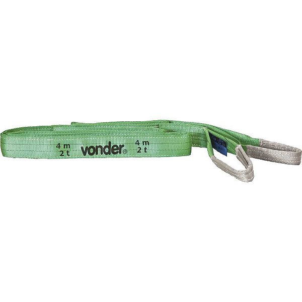 Cinta para elevação de cargas 7:1 4,0m 2,0 tf verde CE 240 VONDER