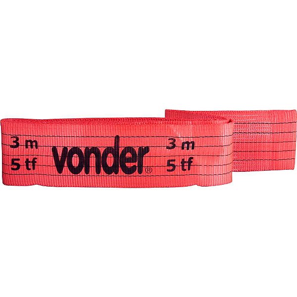 Cinta plana sem fim (tipo anel) para elevação de cargas 7:1 3,0m 5 tf VONDER