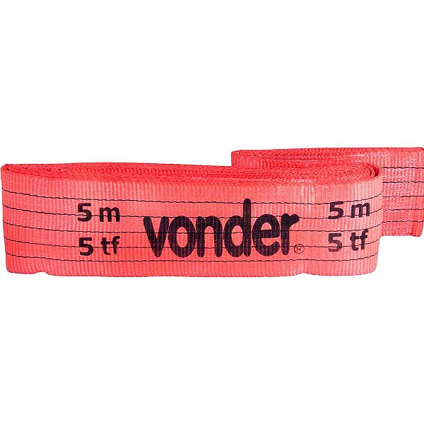 Cinta plana sem fim (tipo anel) para elevação de cargas 7:1 5,0m 5 tf VONDER