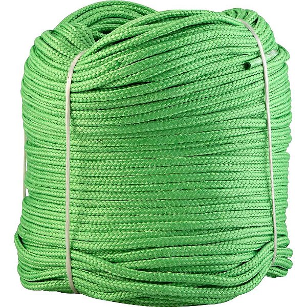 Corda caminhoneiro trançada 8mm x 228m verde VONDER