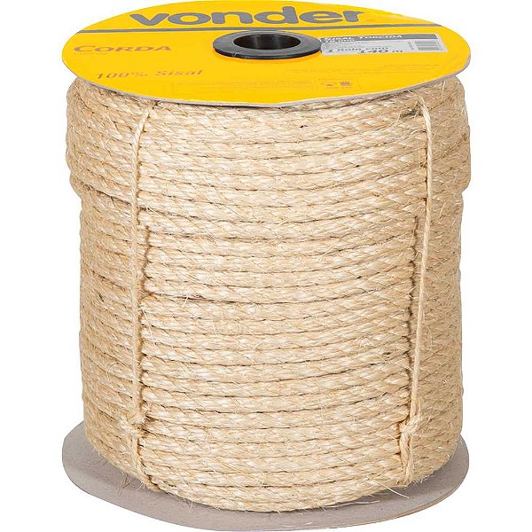 Corda de sisal 10mm x 140m 3 pernas VONDER