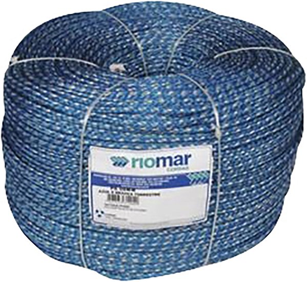 Corda monofilamento trançada azul 12mm x 785m Pesca Chata RIOMAR
