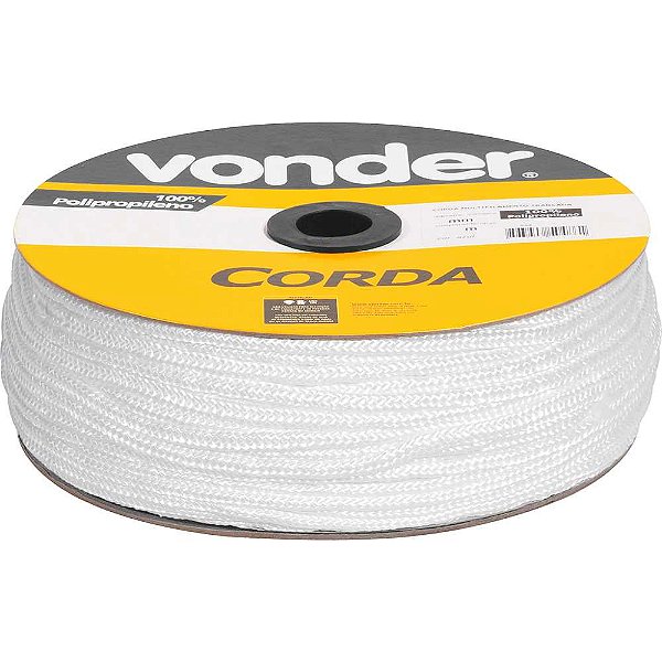 Corda multifilamento trançada 3,0mm x 625m branca em carretel VONDER