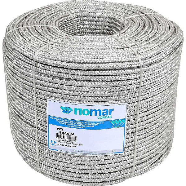 Corda multifilamento trançada branca 16mm x 84m 45216061 RIOMAR