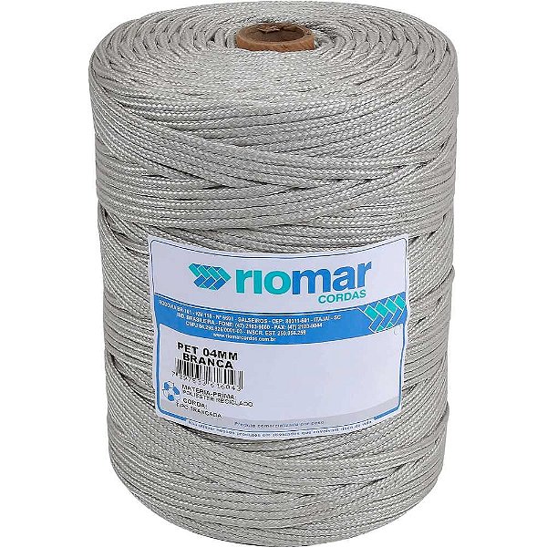 Corda multifilamento trançada branca 4mm x 406m 45204061 RIOMAR