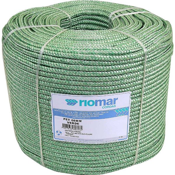Corda multifilamento trançada verde 8mm x 378m 45208031 RIOMAR