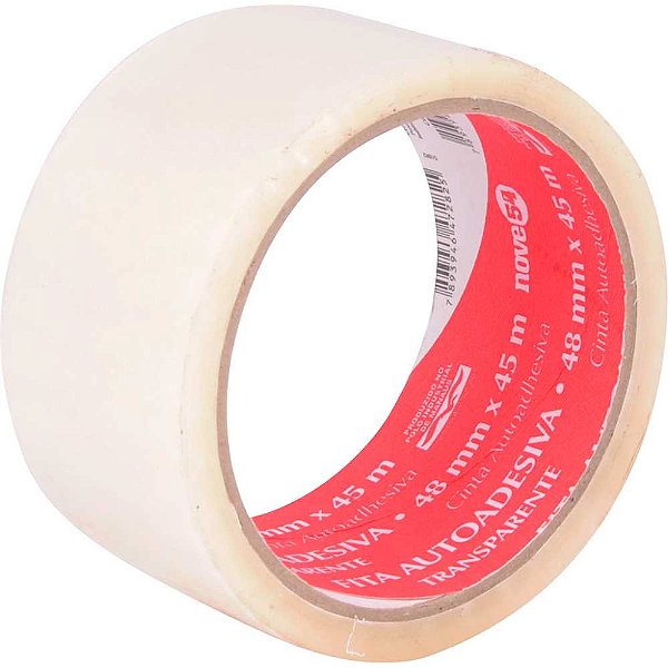 Fita adesiva 48mm x 45m transparente NOVE54 - 5 unidades