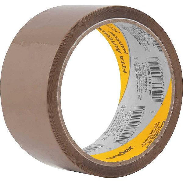 Fita adesiva 48mm x 50m marrom VONDER - 5 unidades