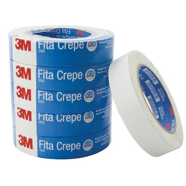 Fita crepe 24mm x 50m uso industrial 2352 3M
