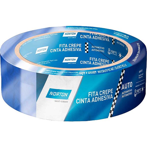 Fita crepe automotiva 48mm x 40m azul 66254451275 NORTON