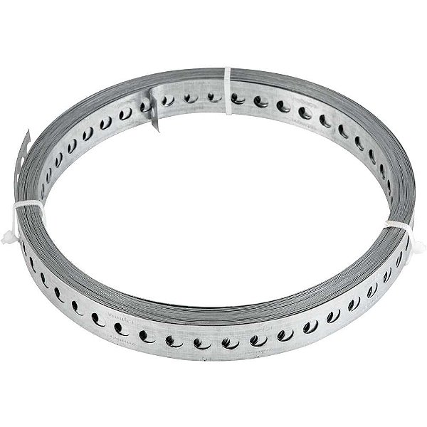 Fita de aço perfurada 19mm x 0,40mm x 10m VONDER