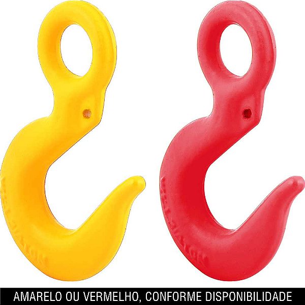 Gancho olhal em aço 0,75t - 1/4" sem trava pintado VONDER