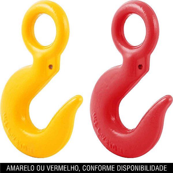 Gancho olhal em aço 1,50t - 3/8" sem trava pintado VONDER