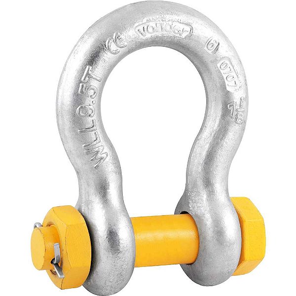 Manilha curva 1.1/8" 9,50t com porca e cupilha VONDER PLUS