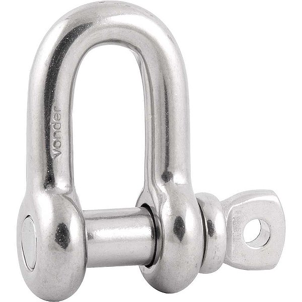 Manilha reta para cabo de aço 1/2" aço inox VONDER