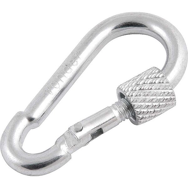Mosquetão com trava roscada 4mm x 40mm VONDER