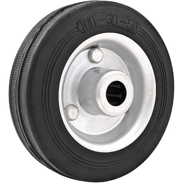 Roda 4" de borracha preta VONDER