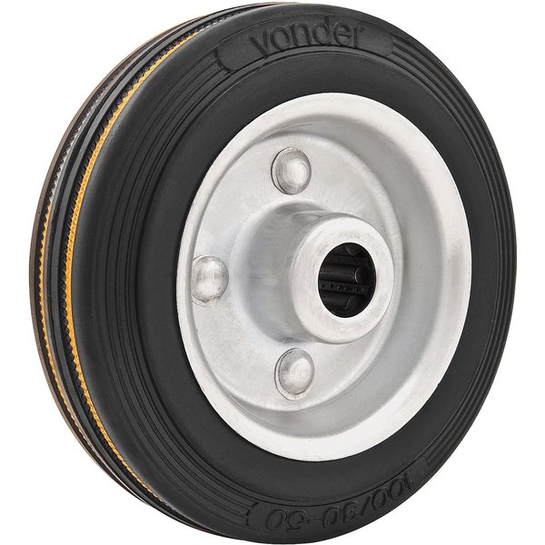 Roda 6" de borracha preta VONDER