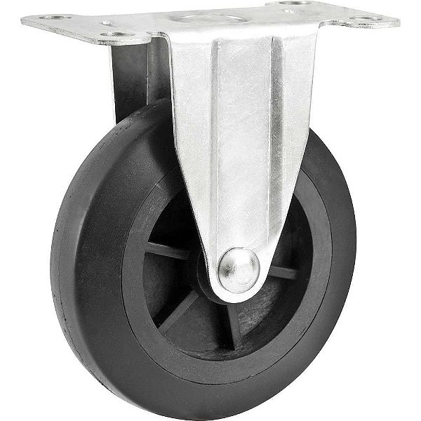 Rodízio fixo 4" para carrinho plataforma de 150 kgf NOVE54