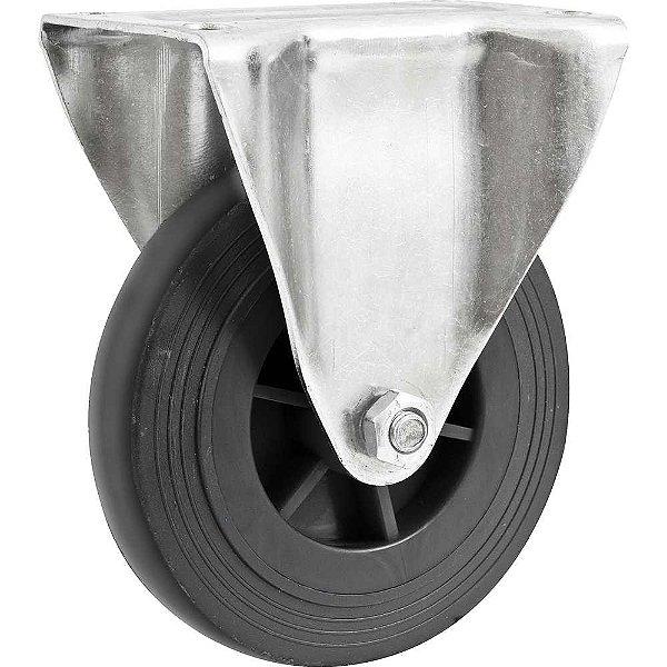 Rodízio fixo 5" para carrinho plataforma de 300 kgf NOVE54