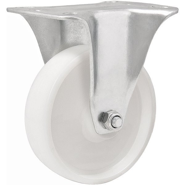 Rodízio fixo industrial leve 5" de nylon branco VONDER