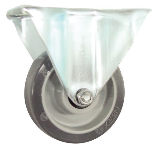 Rodízio fixo industrial leve 6" de resina termoplástica cinza FL 614 BPN SCHIOPPA