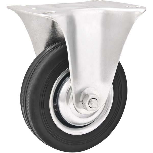 Rodízio fixo leve 6" de borracha preto VONDER