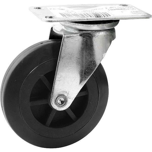 Rodízio giratório 4" para carrinho plataforma de 150kg NOVE54