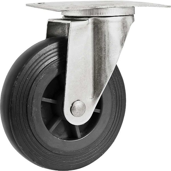 Rodízio giratório 5" para carrinho plataforma de 300 kgf NOVE54
