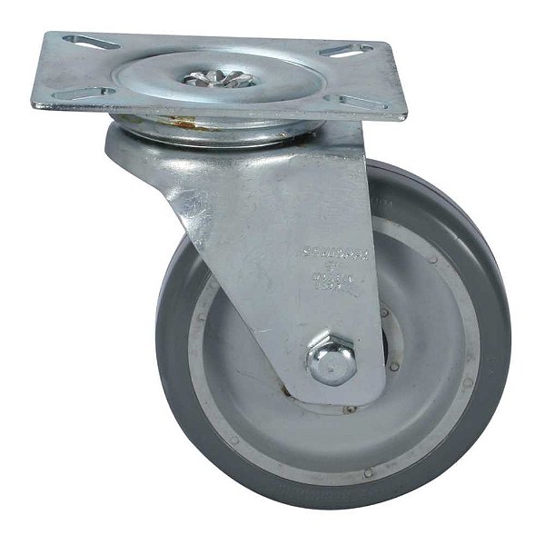 Rodízio giratório 5" de resina termoplástica cinza GL 514 BPN SCHIOPPA