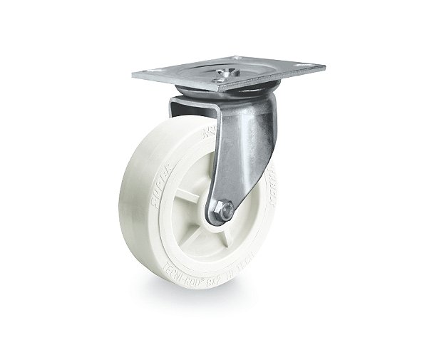 Rodízio giratório 6" de nylon branco GMR 62 NNK RODCAR
