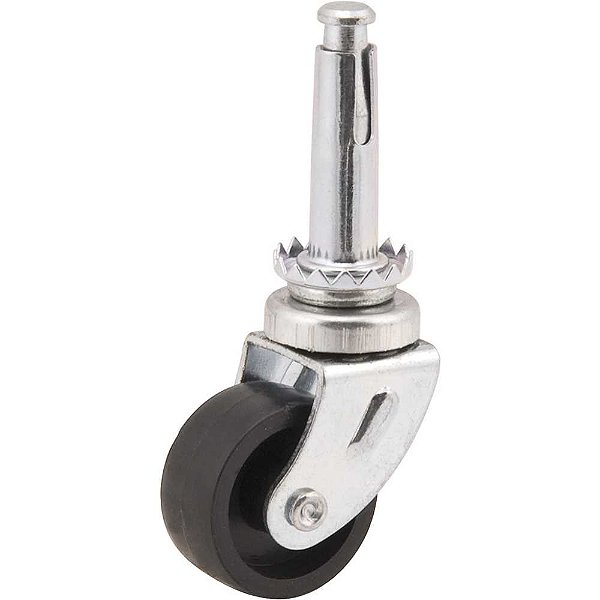 Rodízio giratório leve 1.1/4" de nylon preto com cone VONDER