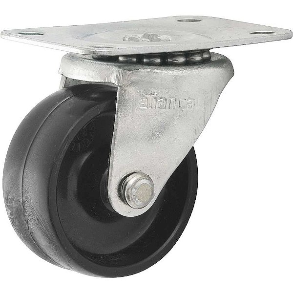 Rodízio giratório leve 1.1/4" de poliuretano preto kit com 28 peças 5629ME12-ZI ALIANÇA