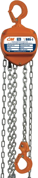 Talha manual 3,0 toneladas (3,0 tf) elevação 5,0m CM
