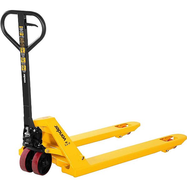 Paleteira hidráulica 2,5 toneladas (2,5 tf) 1.150mm x 685mm roda dupla de poliuretano PDP 256 VONDER