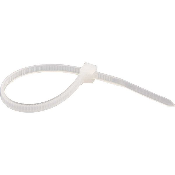 Abraçadeira de nylon branca 100mm x 2,5mm com 1.000 peças VONDER