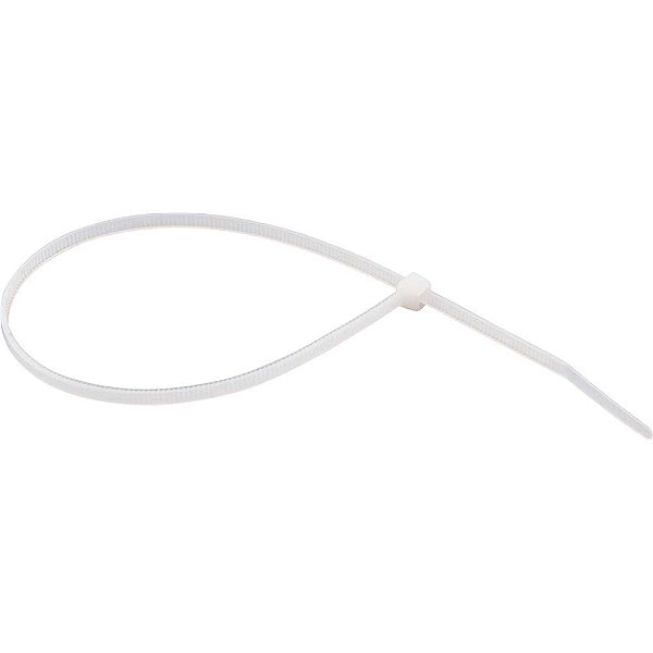 Abraçadeira de nylon branca 280mm x 3,6mm com 100 peças VONDER